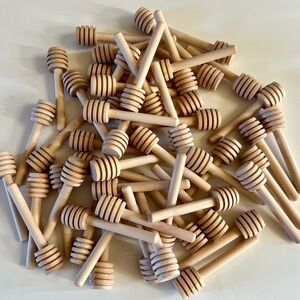 10 pcs Honey Dipper Sticks Wooden 3 Inch Mini Honeycomb Stick Honey Stirrer